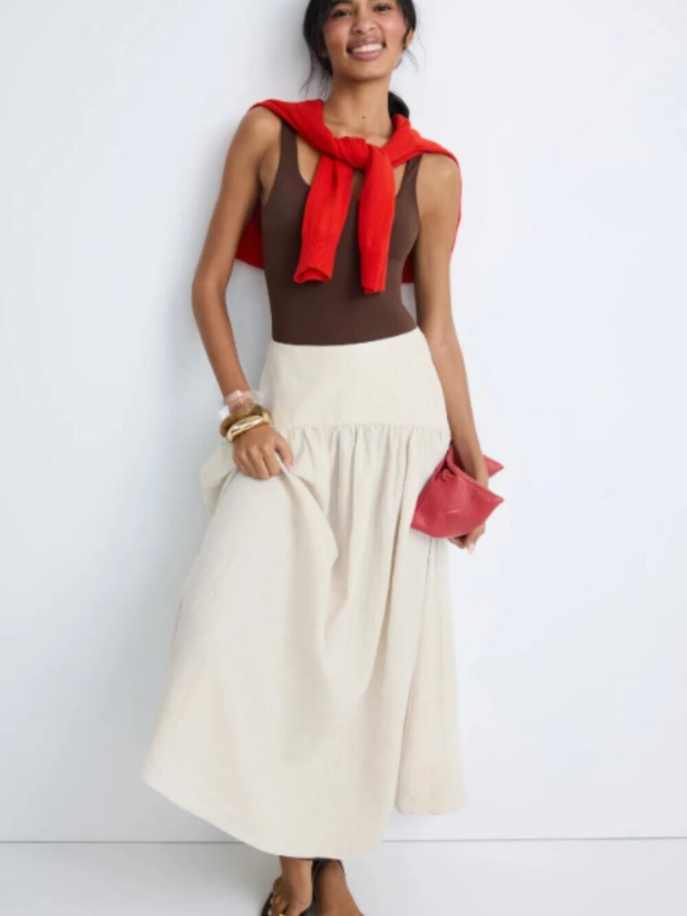RTR-206 Staud Procida Linen Skirt